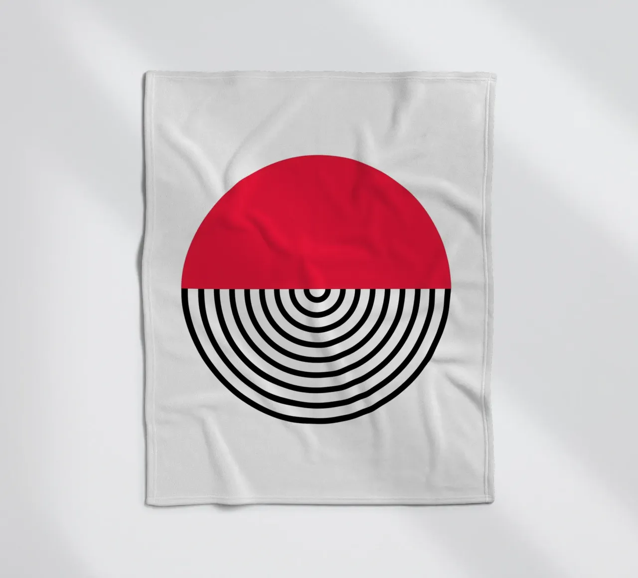 Timeless BW Abstract Geometric Pattern Poster Art fleece blanket by NorwesClub