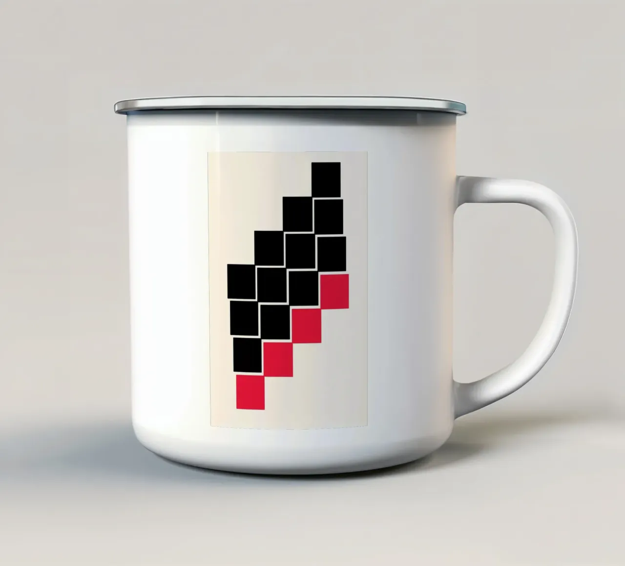 Principi di design BW Contrasto Equilibrio Geo Poster tazza in smalto da NorwesClub