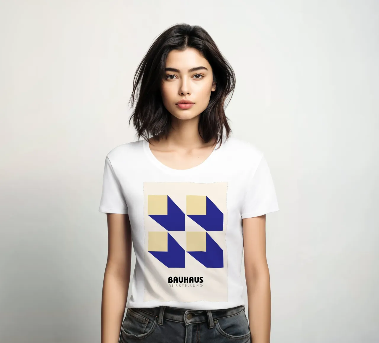 Structural Abstract BW Geometric Pattern Poster women's fitted t-shirt by NorwesClub