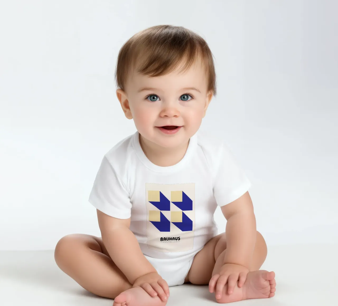 Structural Abstract BW Geometric Pattern Poster short-sleeve baby romper by NorwesClub
