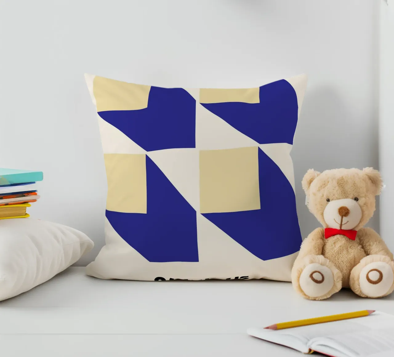 Structural Abstract BW Geometric Pattern Poster decorative cushion by NorwesClub