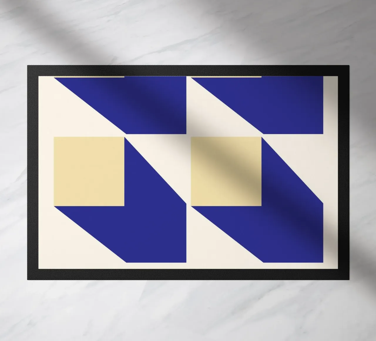 Structural Abstract BW Geometric Pattern Poster doormat by NorwesClub