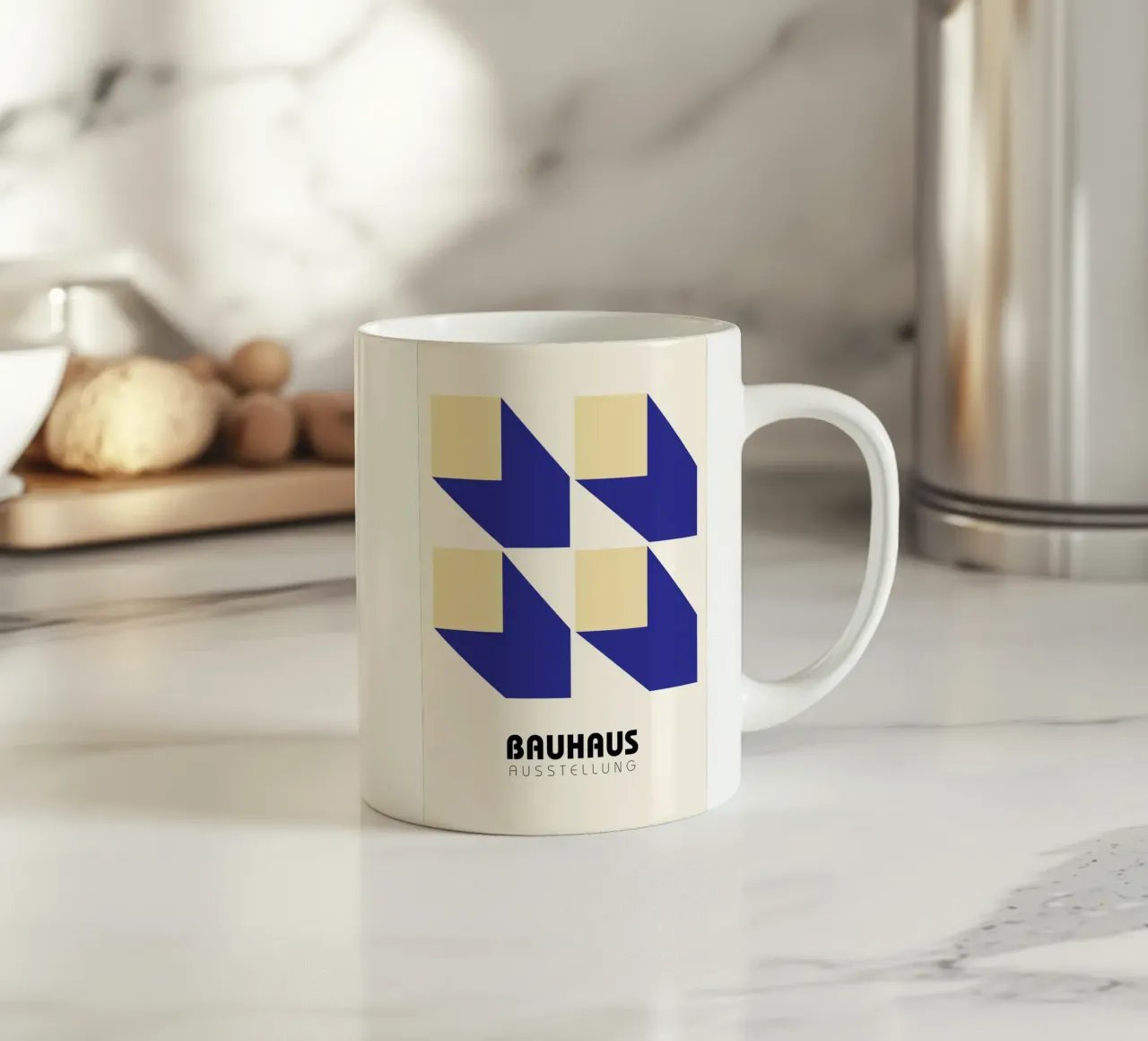Structural Abstract BW Geometric Pattern Poster ceramic mug by NorwesClub