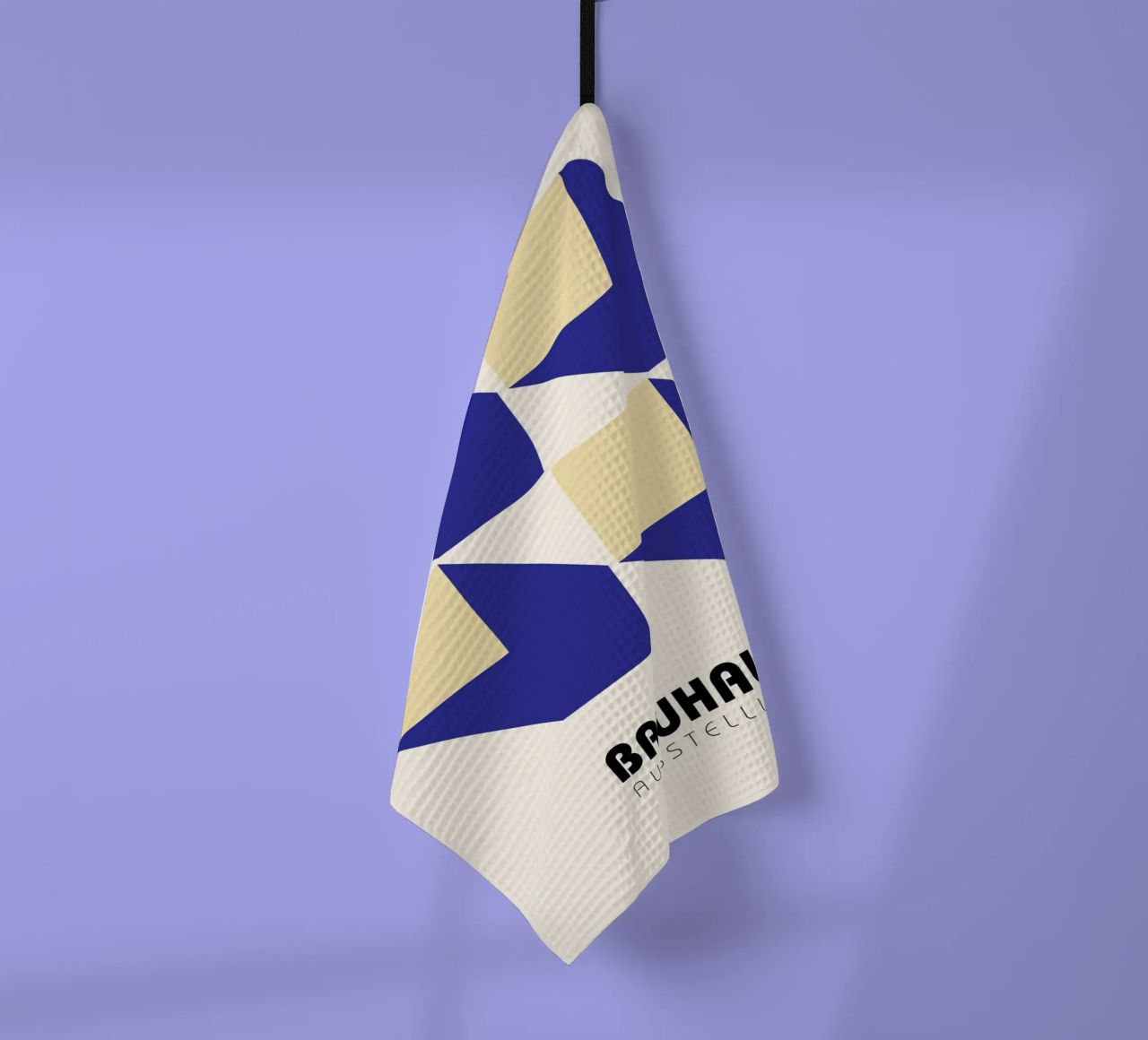 Strukturelles Abstraktes BW Geometrisches Muster Poster Geschirrtuch von NorwesClub