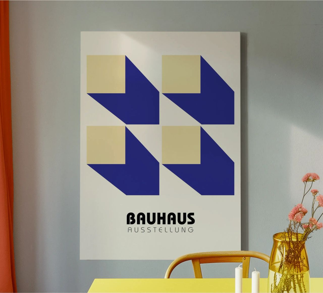 Strukturelles Abstraktes BW Geometrisches Muster Poster Leinwand von NorwesClub