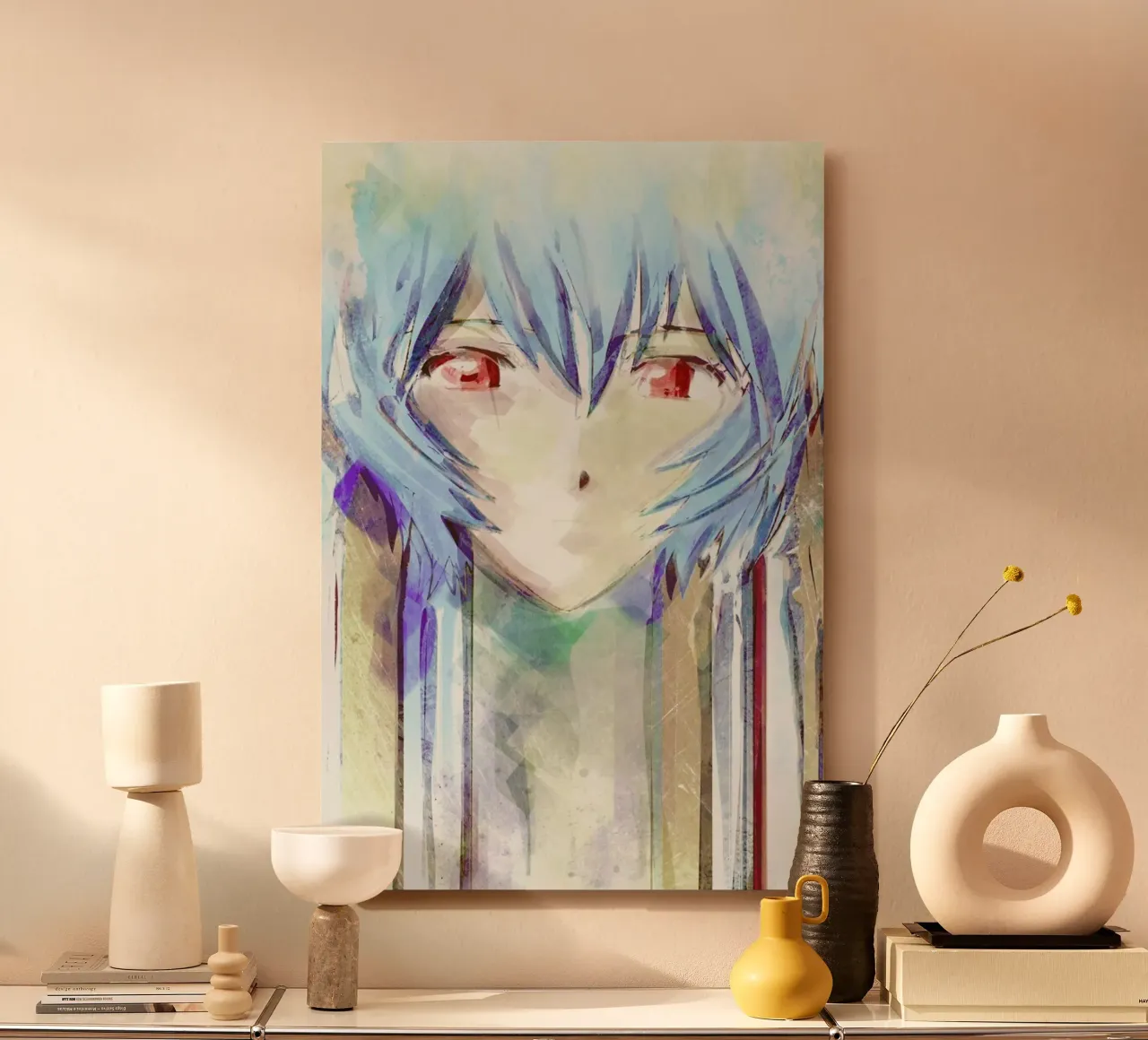 Evangelion  Ayanami Rei alu-dibond by Barrett Biggers