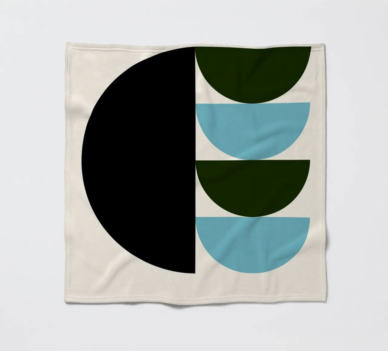 Illusione geometrica complessa BW Poster artistico Bauhaus coperta in pile da NorwesClub