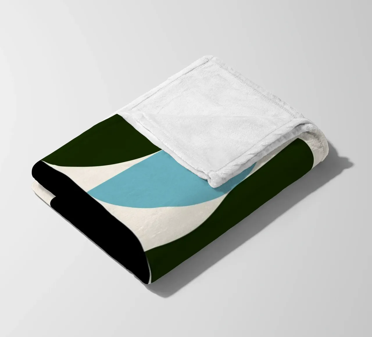 Illusione geometrica complessa BW Poster artistico Bauhaus coperta in pile da NorwesClub