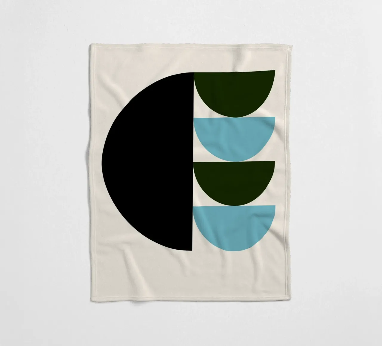 Illusione geometrica complessa BW Poster artistico Bauhaus coperta in pile da NorwesClub