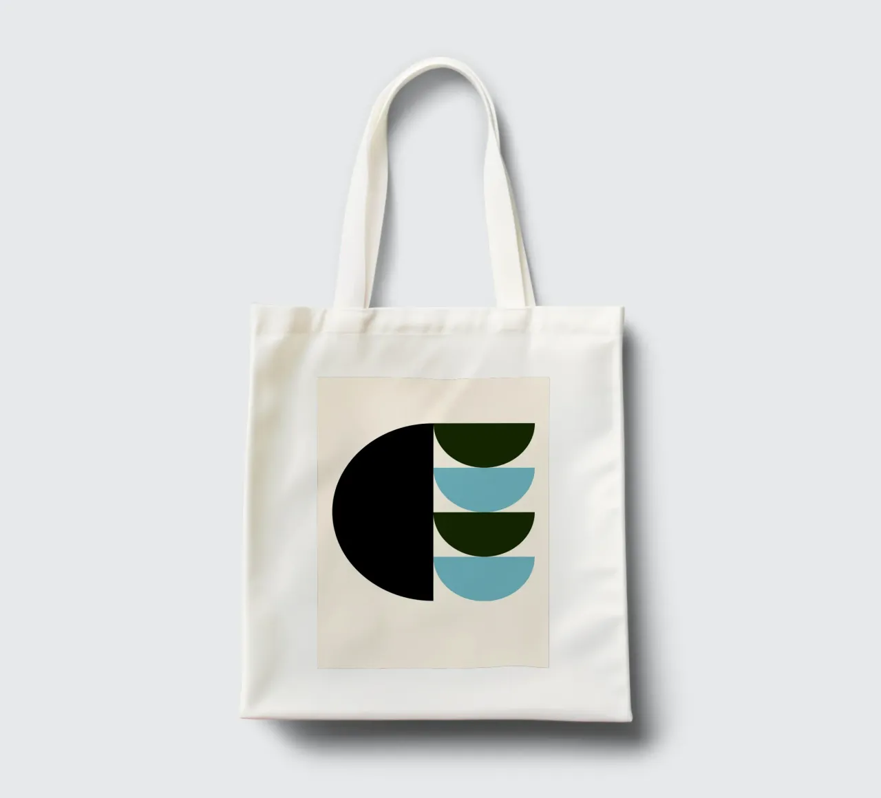 Illusione geometrica complessa BW Poster artistico Bauhaus borsa in juta da NorwesClub