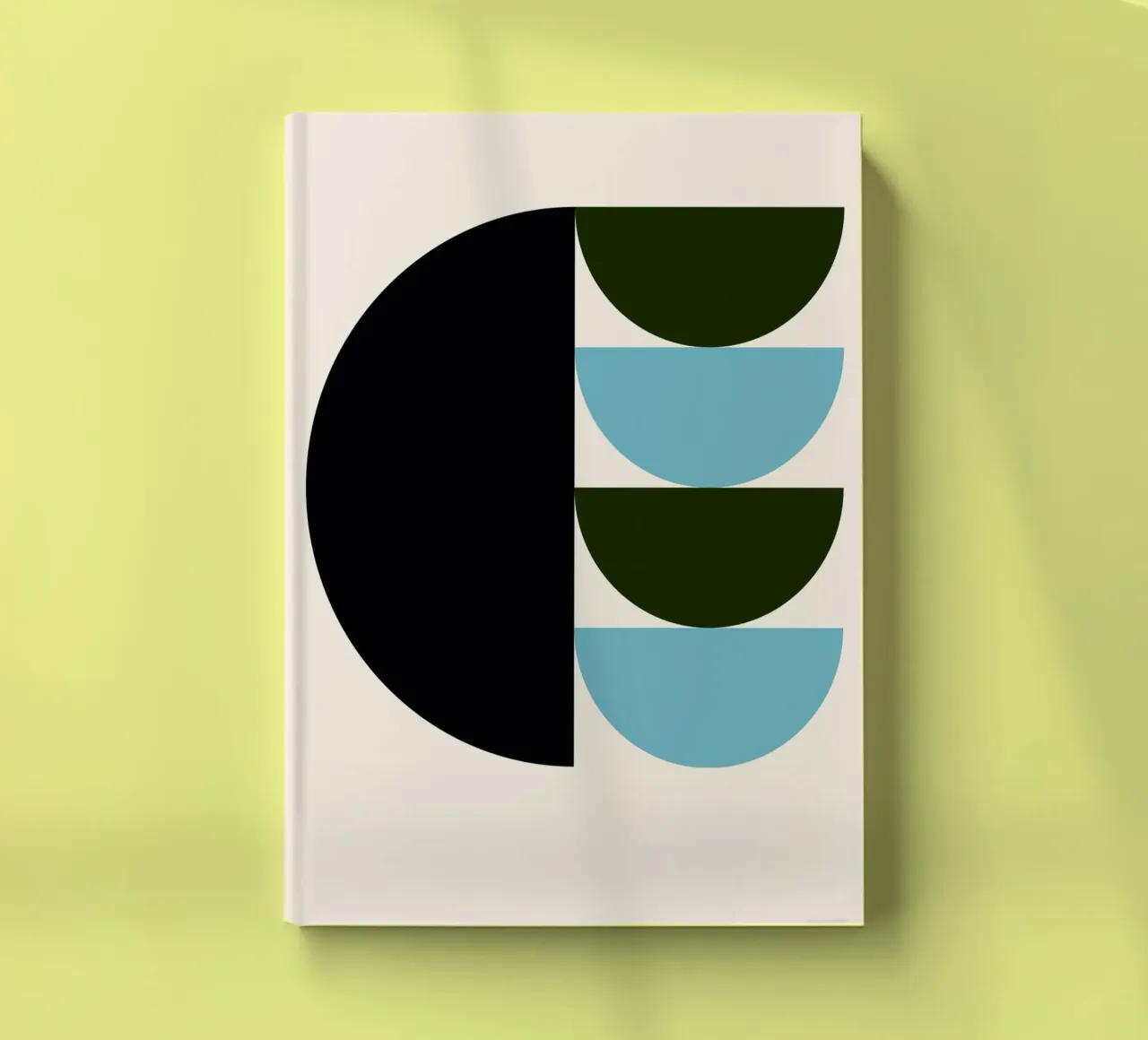 Illusione geometrica complessa BW Poster artistico Bauhaus diario da NorwesClub