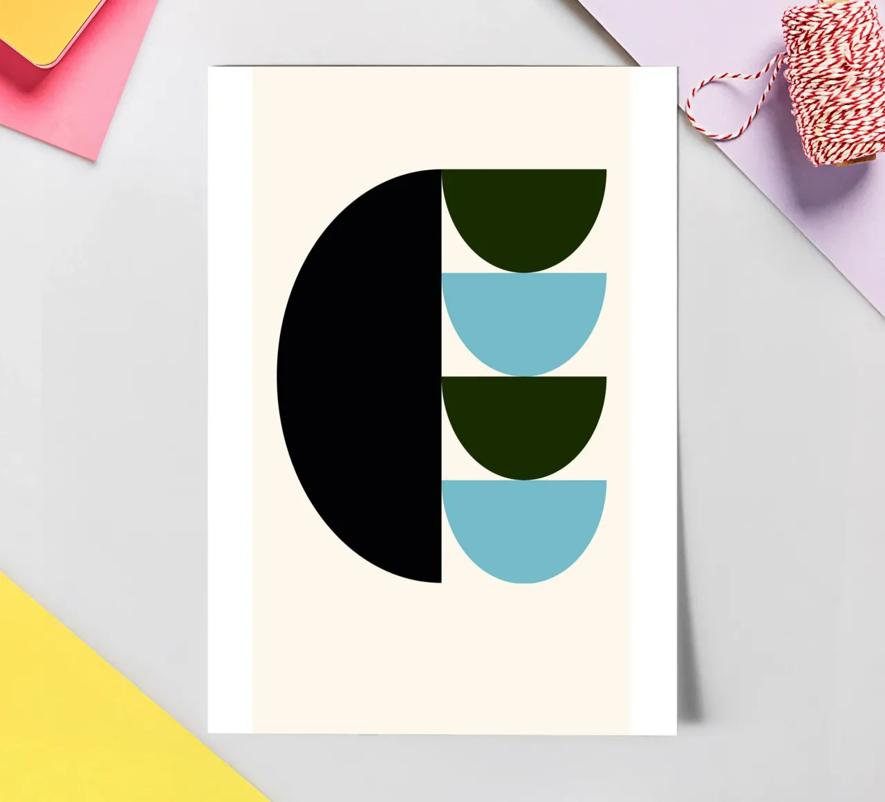 Complex BW Geometric Illusion Bauhaus Art Poster sticker sheet by NorwesClub