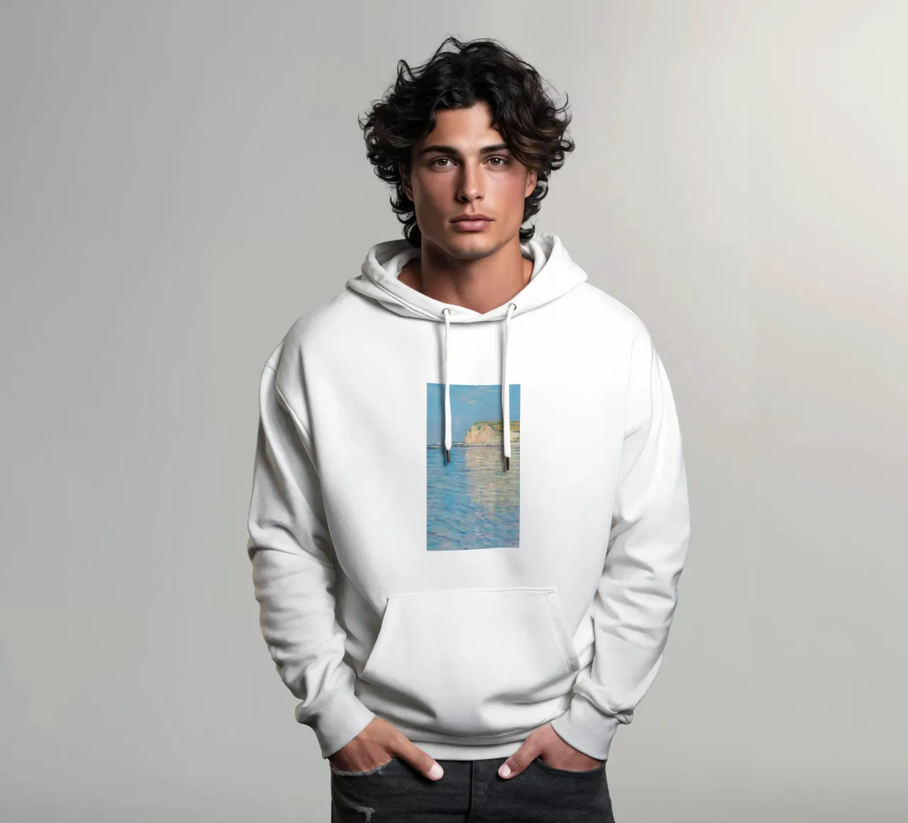 claude monet costa felpa con cappuccio da belong shop