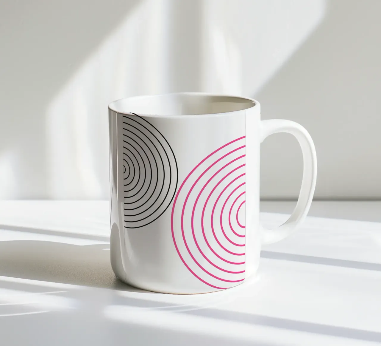 Bauhaus Classic BW Abstract Geometric Poster ceramic mug by NorwesClub