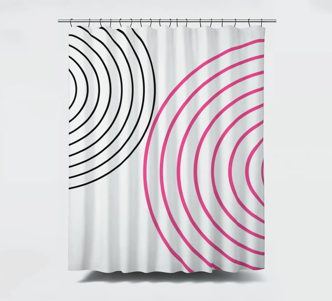 Poster geometrico astratto Bauhaus Classic BW tenda da doccia da NorwesClub