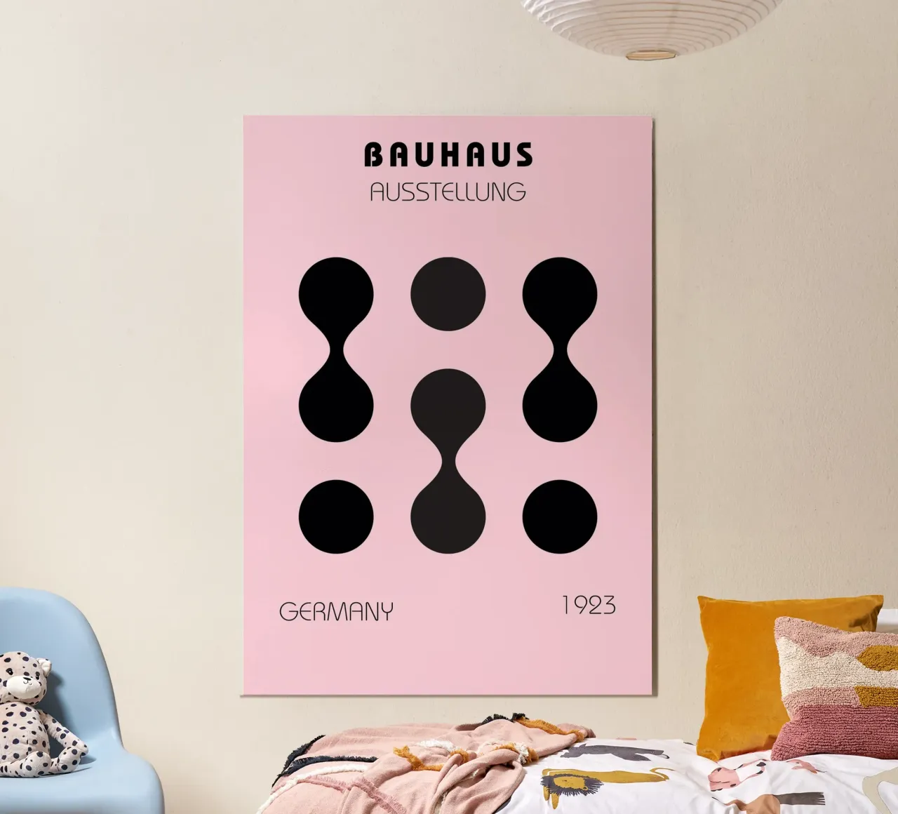 Bauhaus Design Pensieri BW Poster Geometrico poster con telaio in plastica da NorwesClub