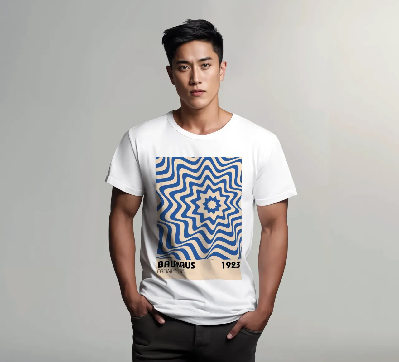 Poster geometrico BW di ispirazione Op Art di Edna Andrade t-shirt da NorwesClub