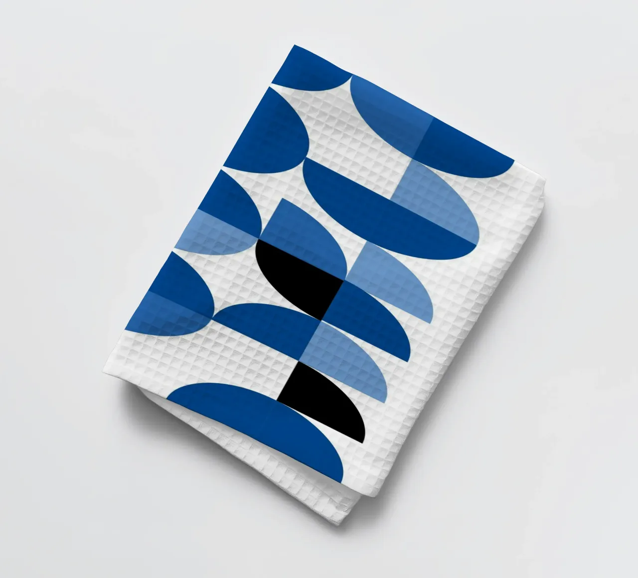 Athos Bulcao Style BW Geometric Mosaic Poster tea towel by NorwesClub