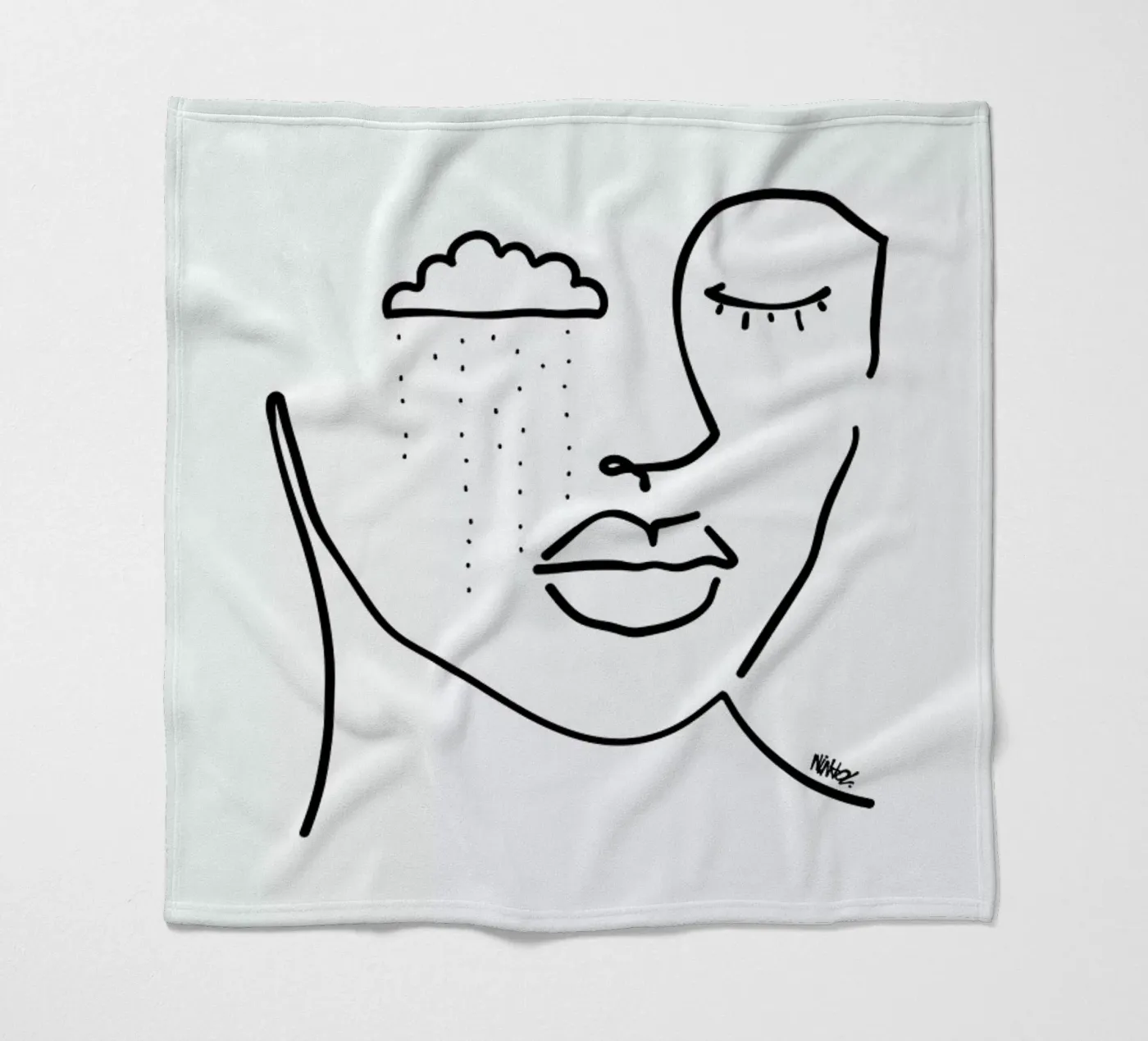 Rainy fleecedeken van Ninhol