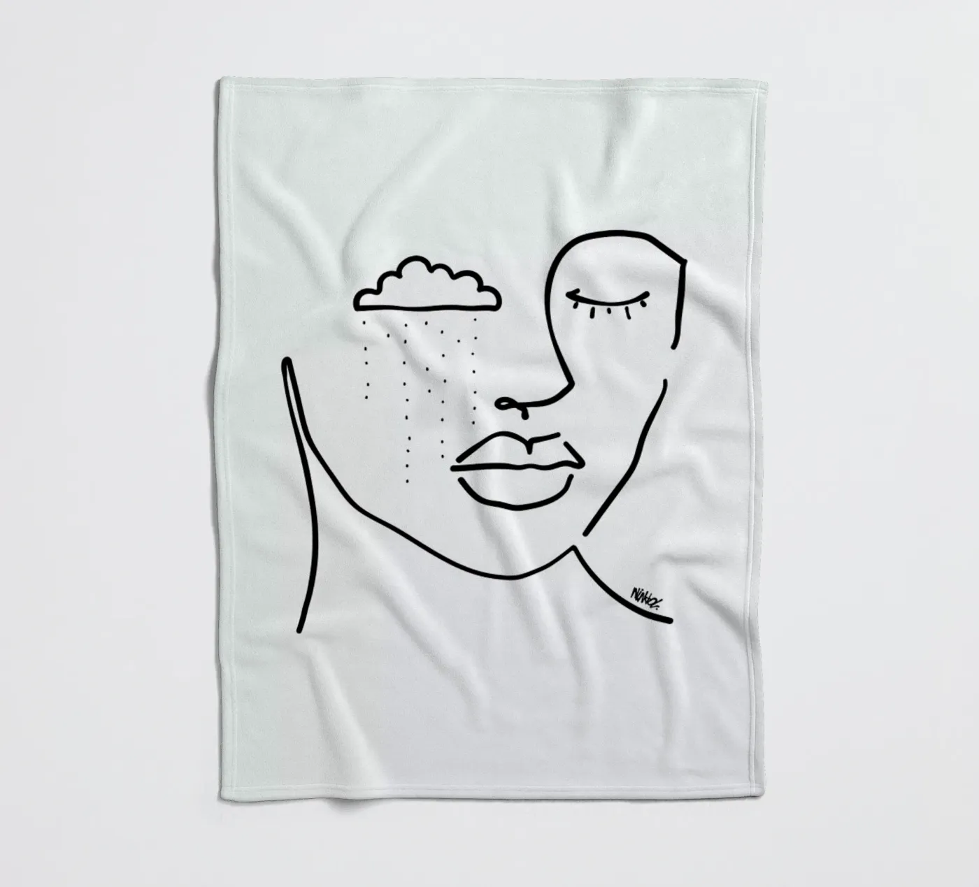 Rainy fleecedeken van Ninhol