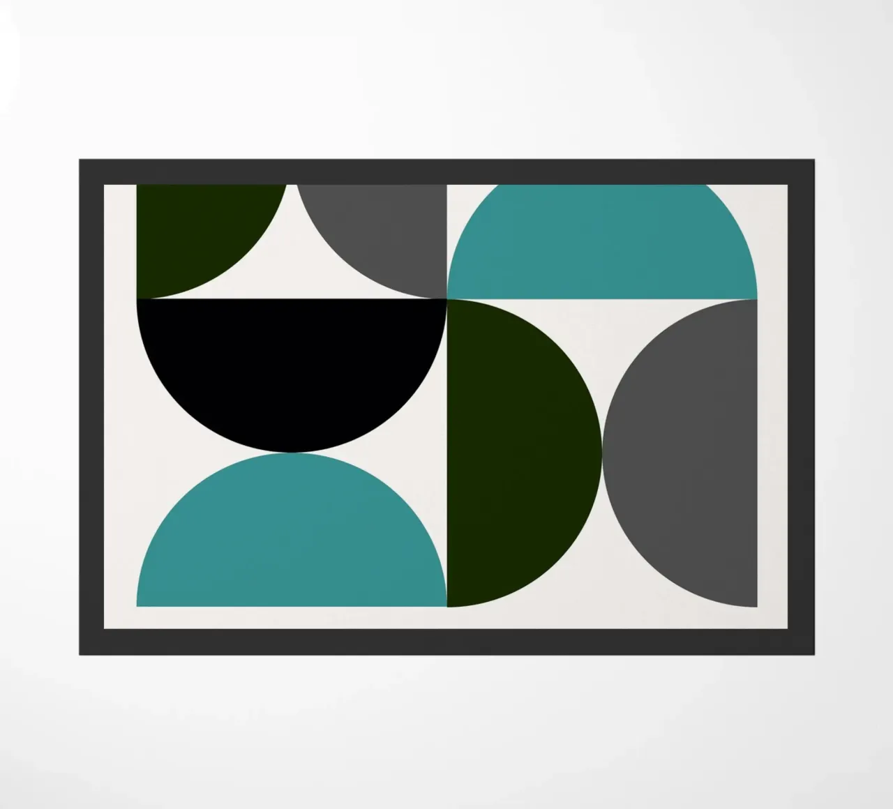 Bauhaus 1919 Origin BW Geometric Poster Art doormat by NorwesClub