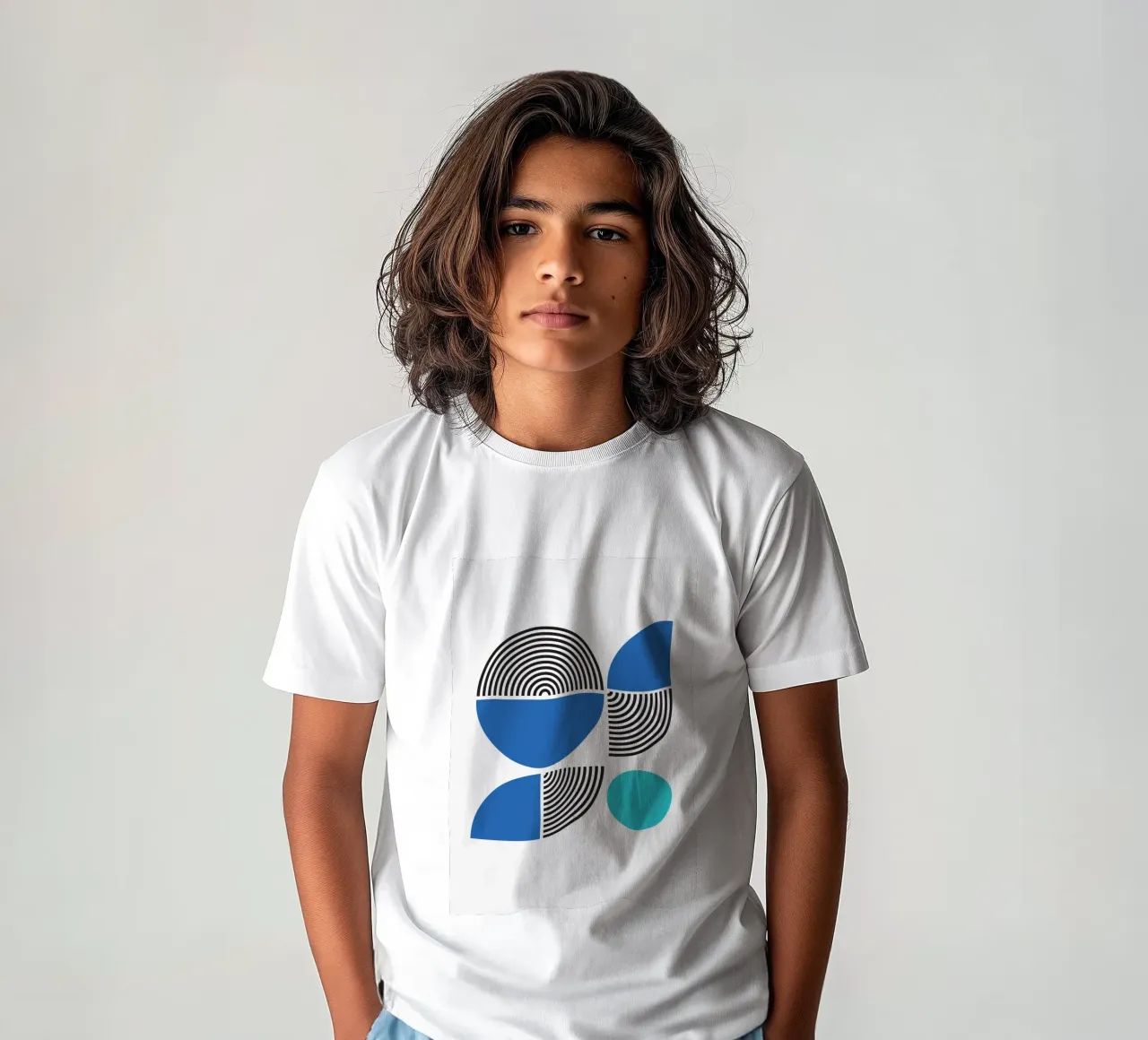 Abstract Bauhaus Geometric BW Pattern Poster kids t-shirt by NorwesClub