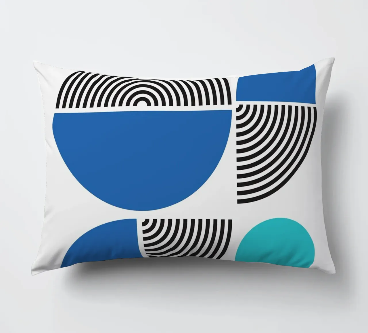 Abstract Bauhaus Geometric BW Pattern Poster coussin de NorwesClub