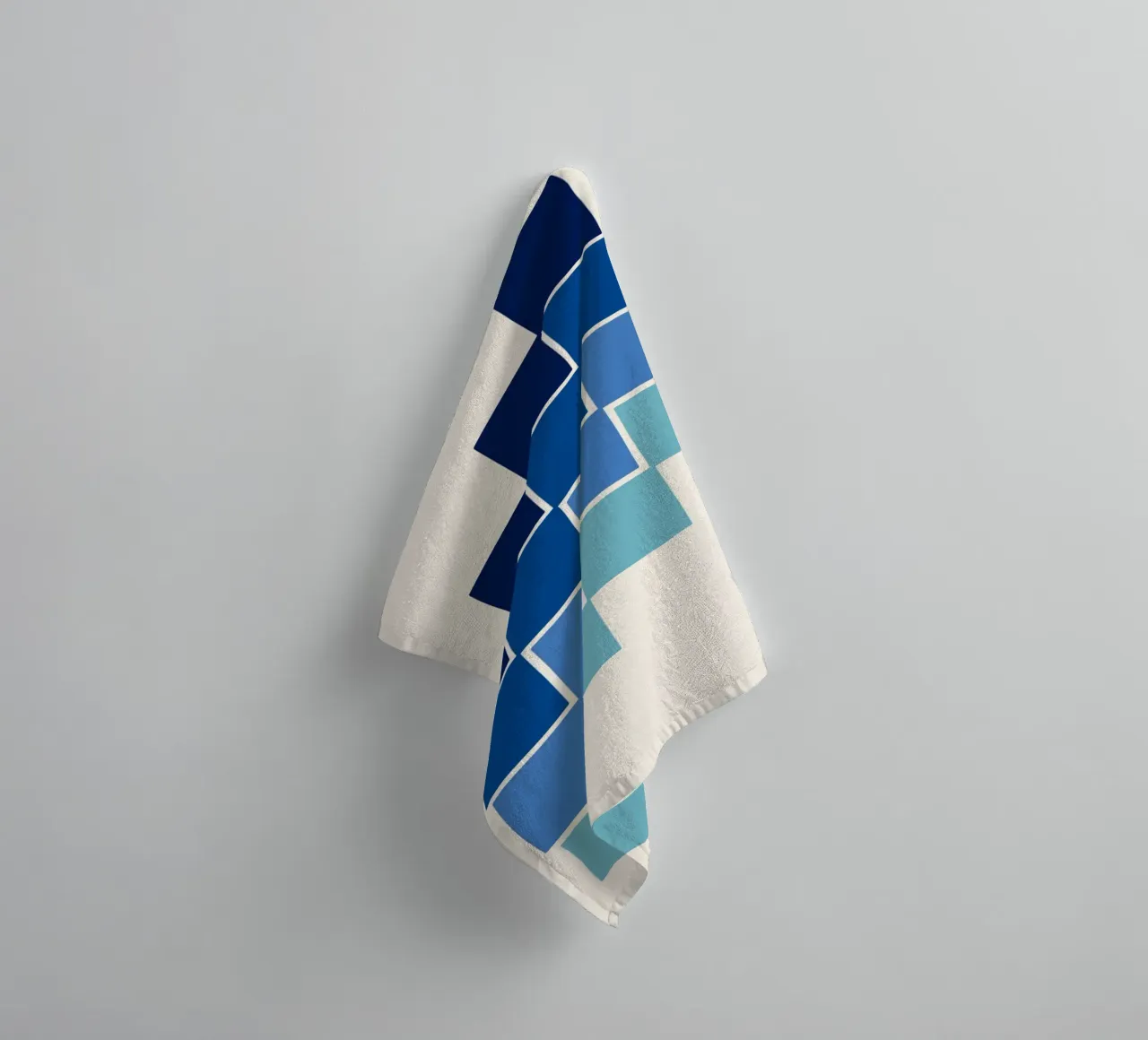 High Contrast BW Geometric Abstract Bauhaus Print towel by NorwesClub