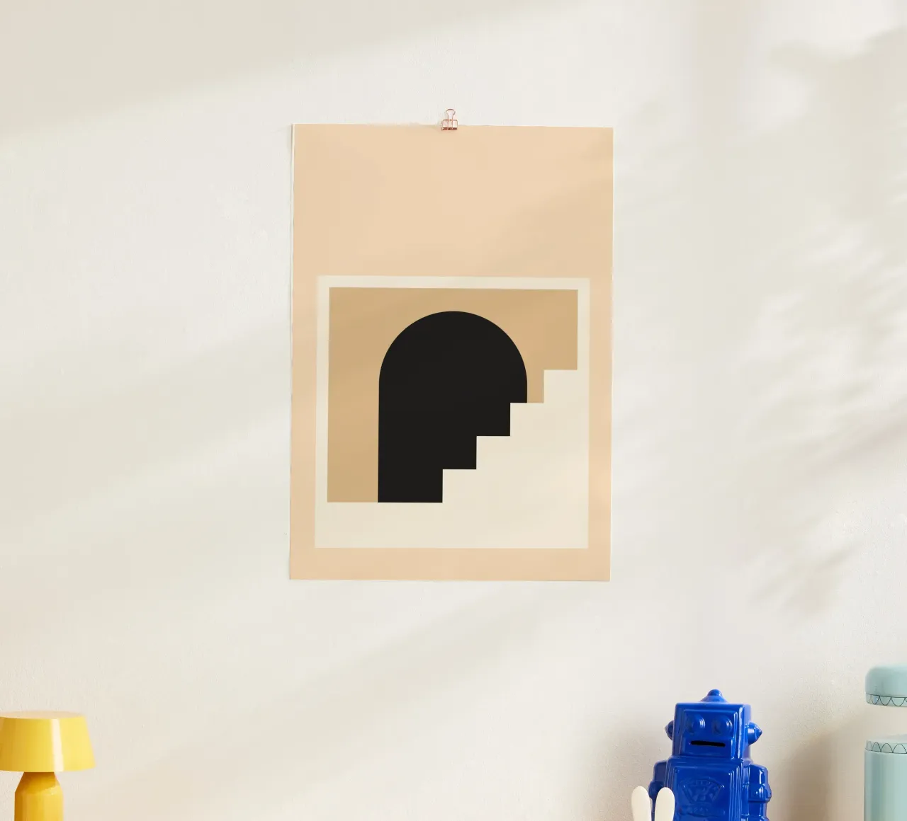 Bauhaus Geometric BW Abstract Minimalist Poster Poster von NorwesClub