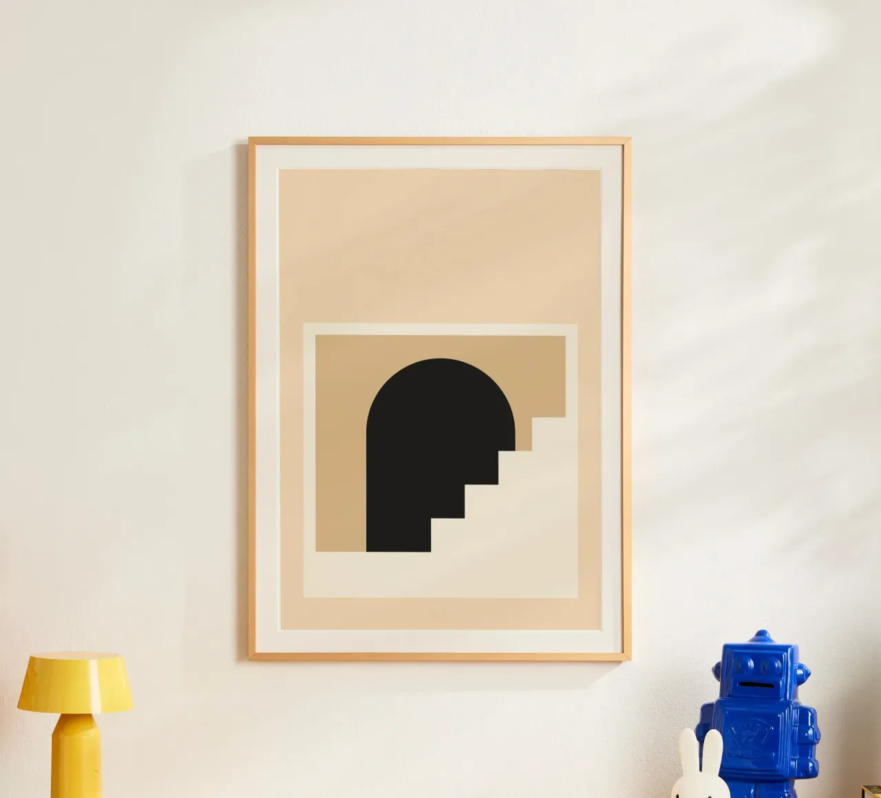 Bauhaus Geometric BW Abstract Minimalist Poster Poster von NorwesClub