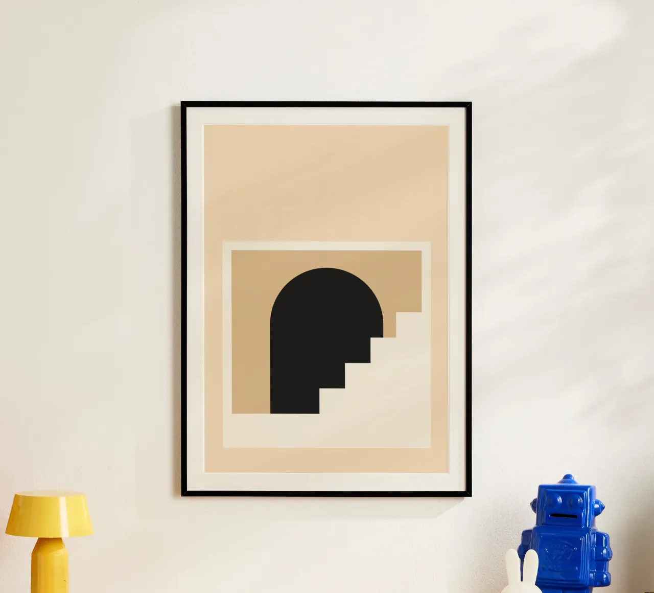 Bauhaus Geometric BW Abstract Minimalist Poster Poster von NorwesClub