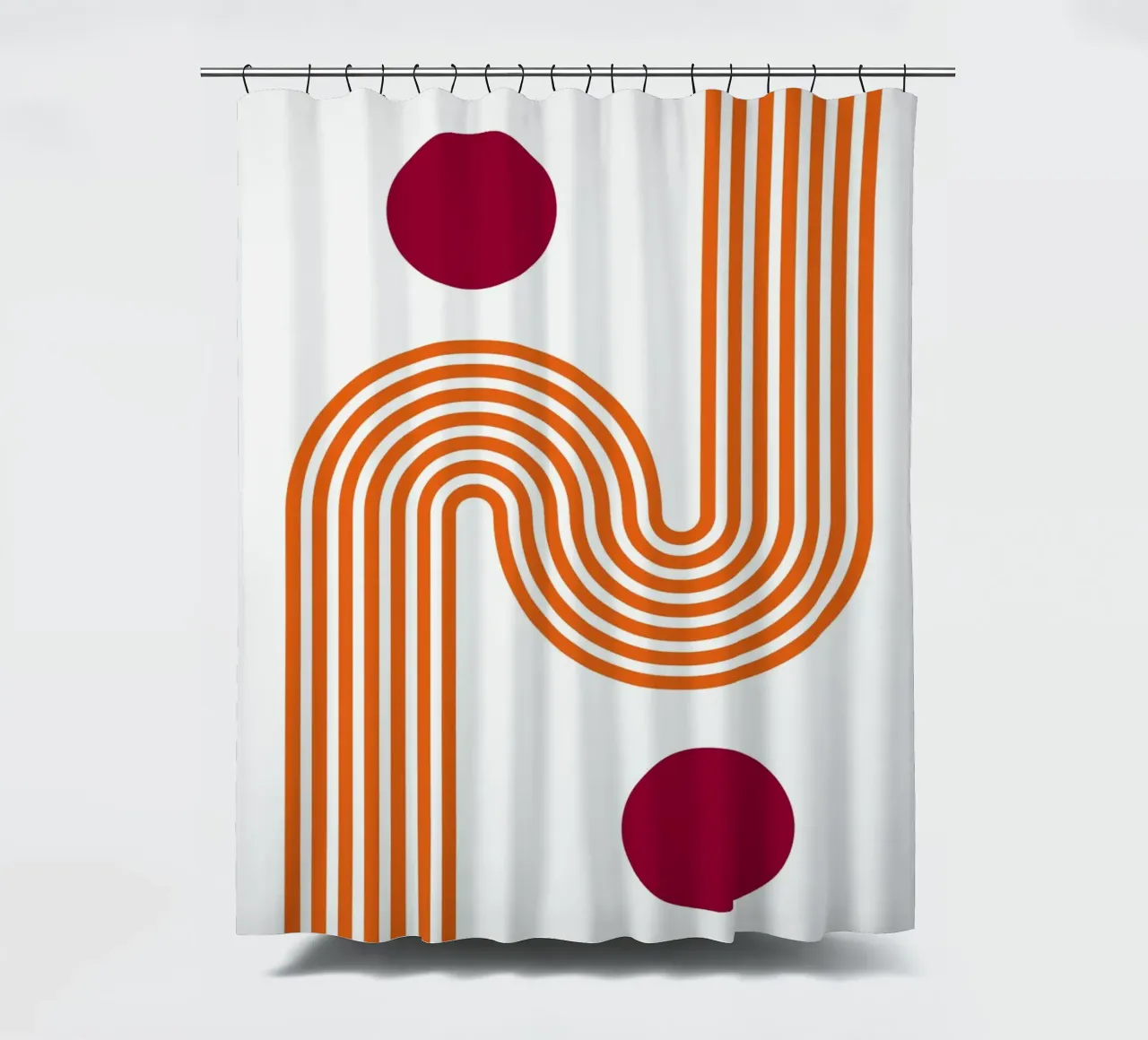 Classic BW Bauhaus Geometric Abstract Poster shower curtain by NorwesClub