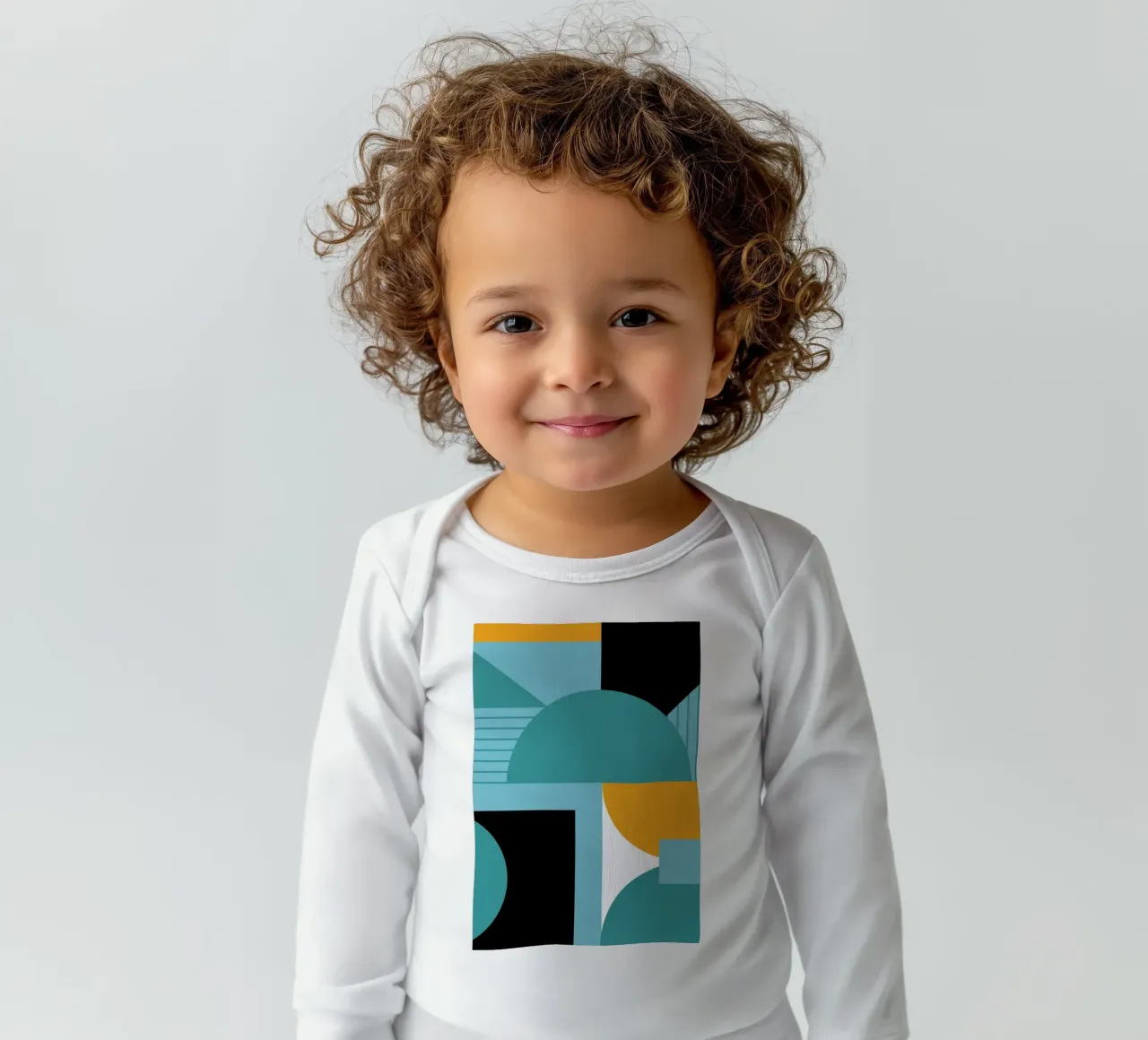 Poster abstrait géométrique BW Mid Century Modern body manches longues de NorwesClub