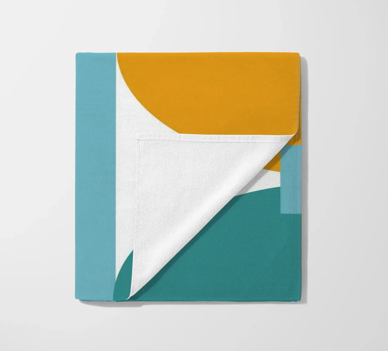 Poster abstrait géométrique BW Mid Century Modern serviette de plage de NorwesClub