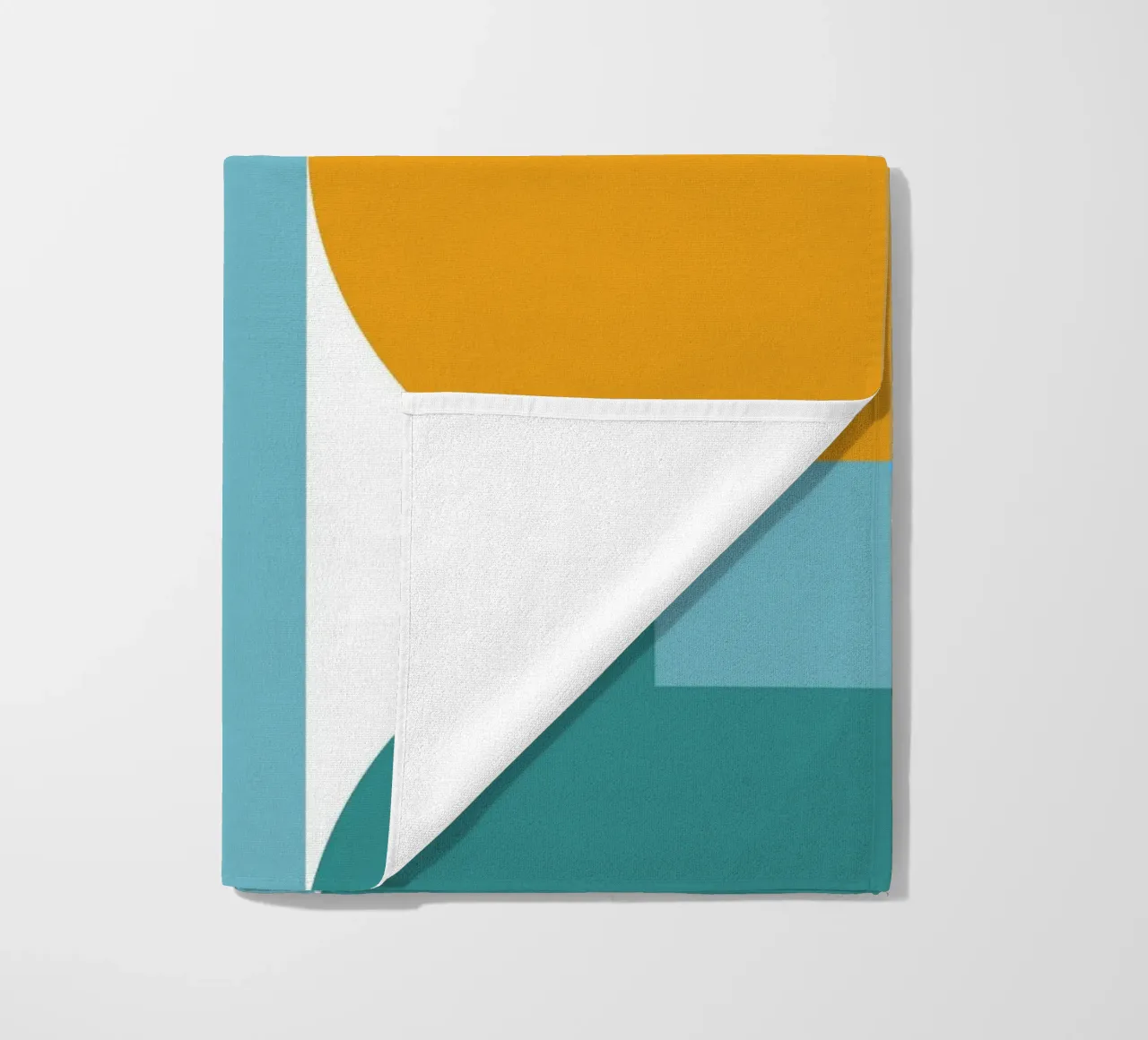 Poster abstrait géométrique BW Mid Century Modern serviette de plage de NorwesClub