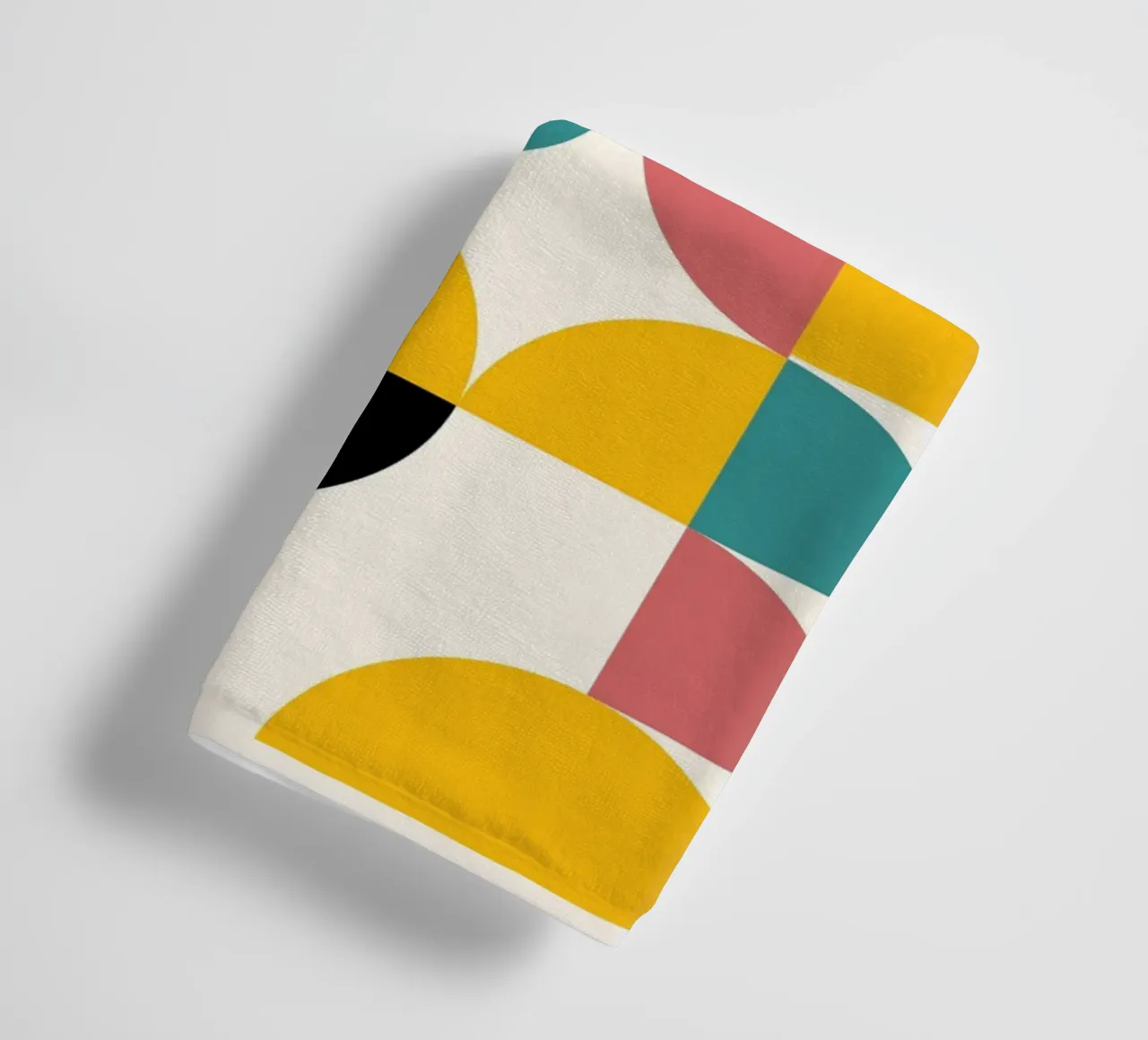 Geometric Abstraction Bauhaus BW MCM Poster towel by NorwesClub