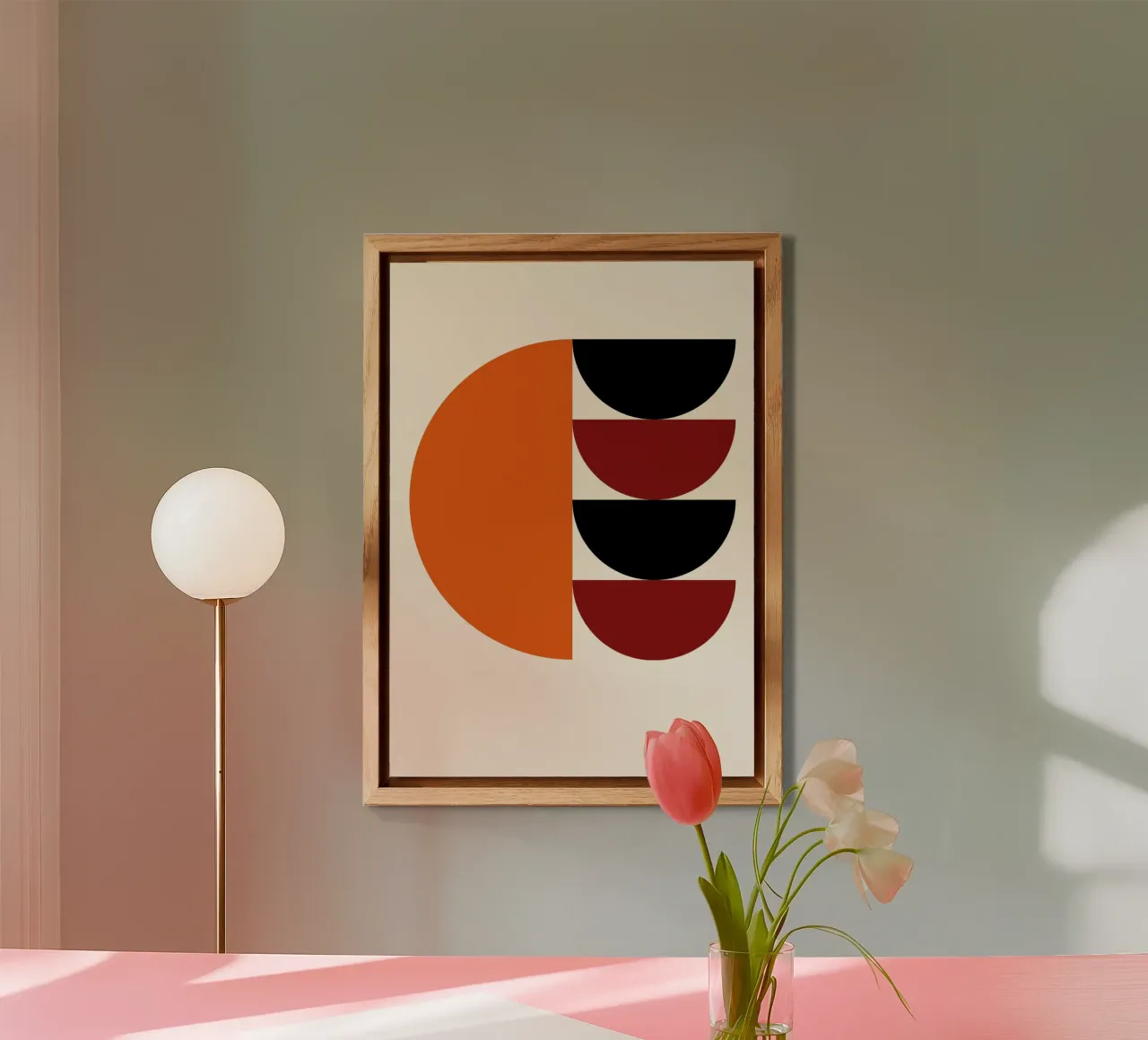Bauhaus Forme geometriche BW Poster astratto alluminio dibond da NorwesClub