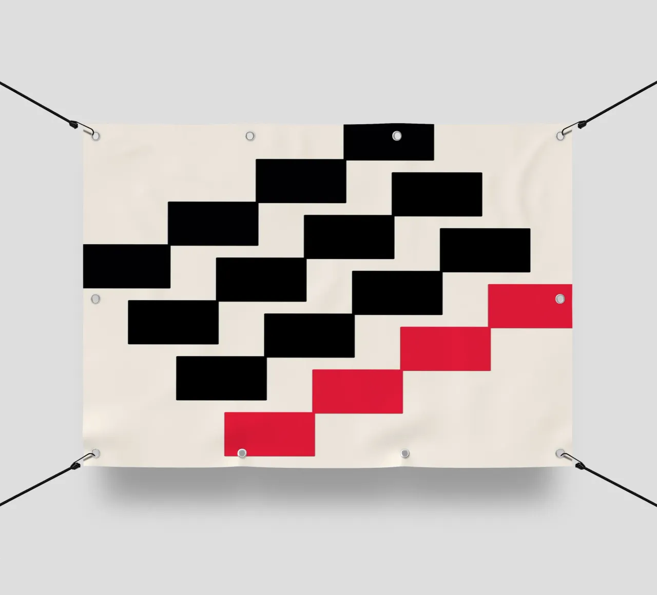 Grafico BW Geometrico Moderno Bauhaus Poster Art telo in pvc da NorwesClub