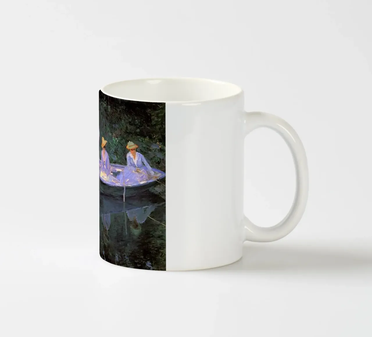 3 donne che pescano con una barca claude monet tazza in ceramica da belong shop