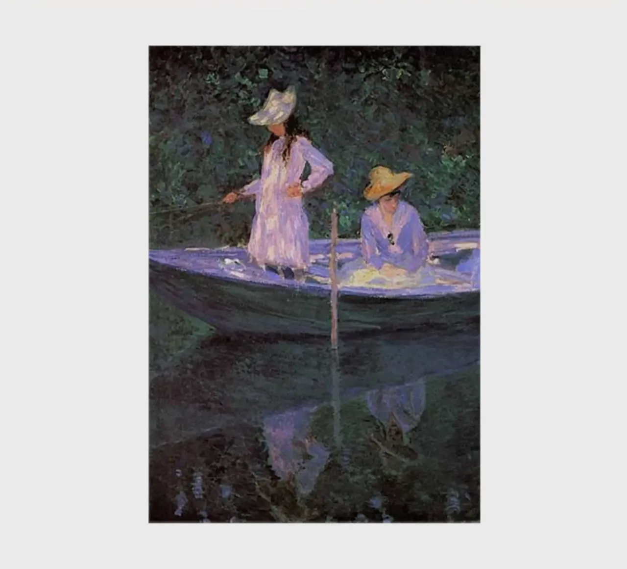 3 femmes pêchant à l'aide d'une barque claude monet carnet de notes de belong shop