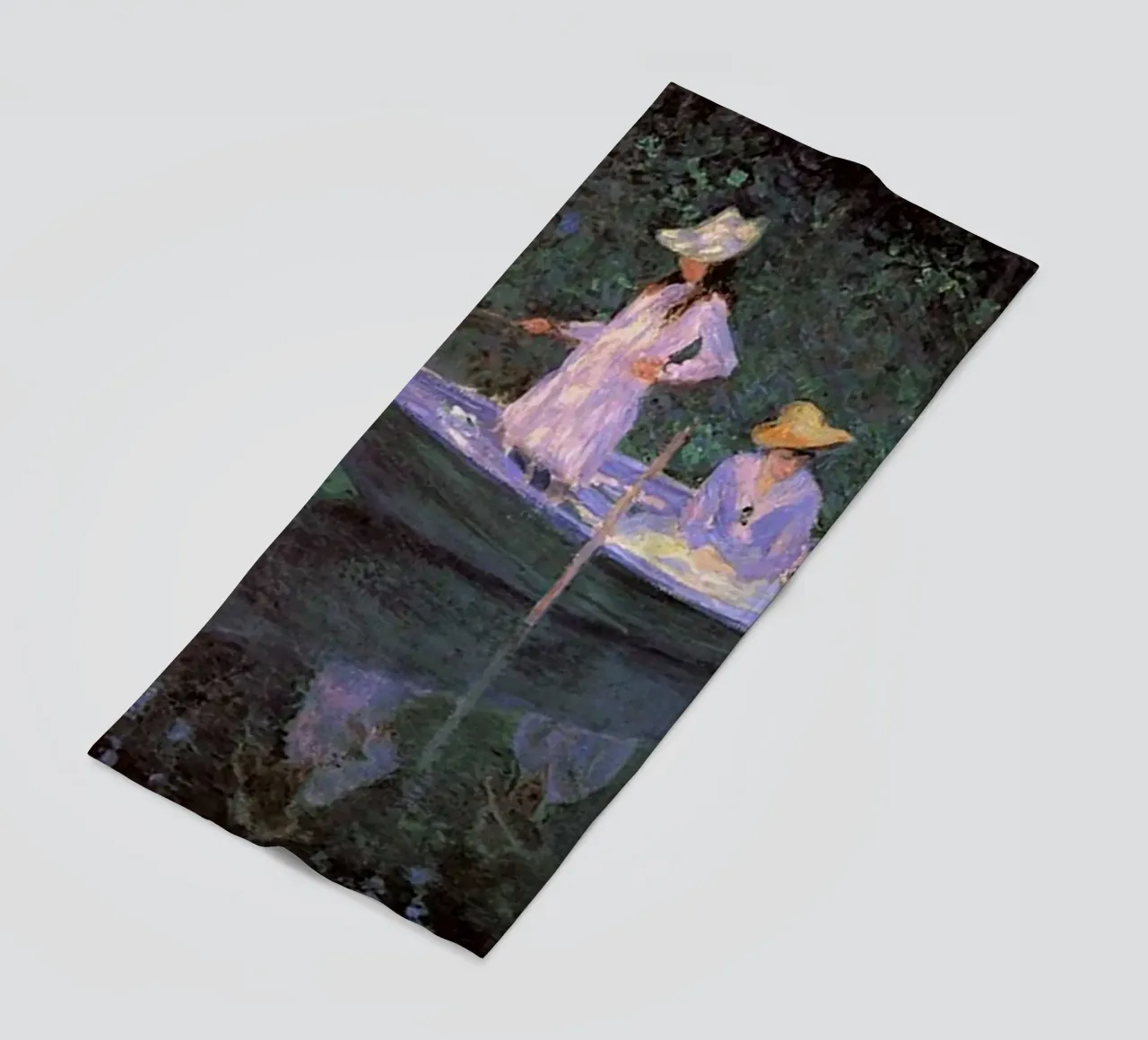 3 donne che pescano con una barca claude monet telo mare da belong shop
