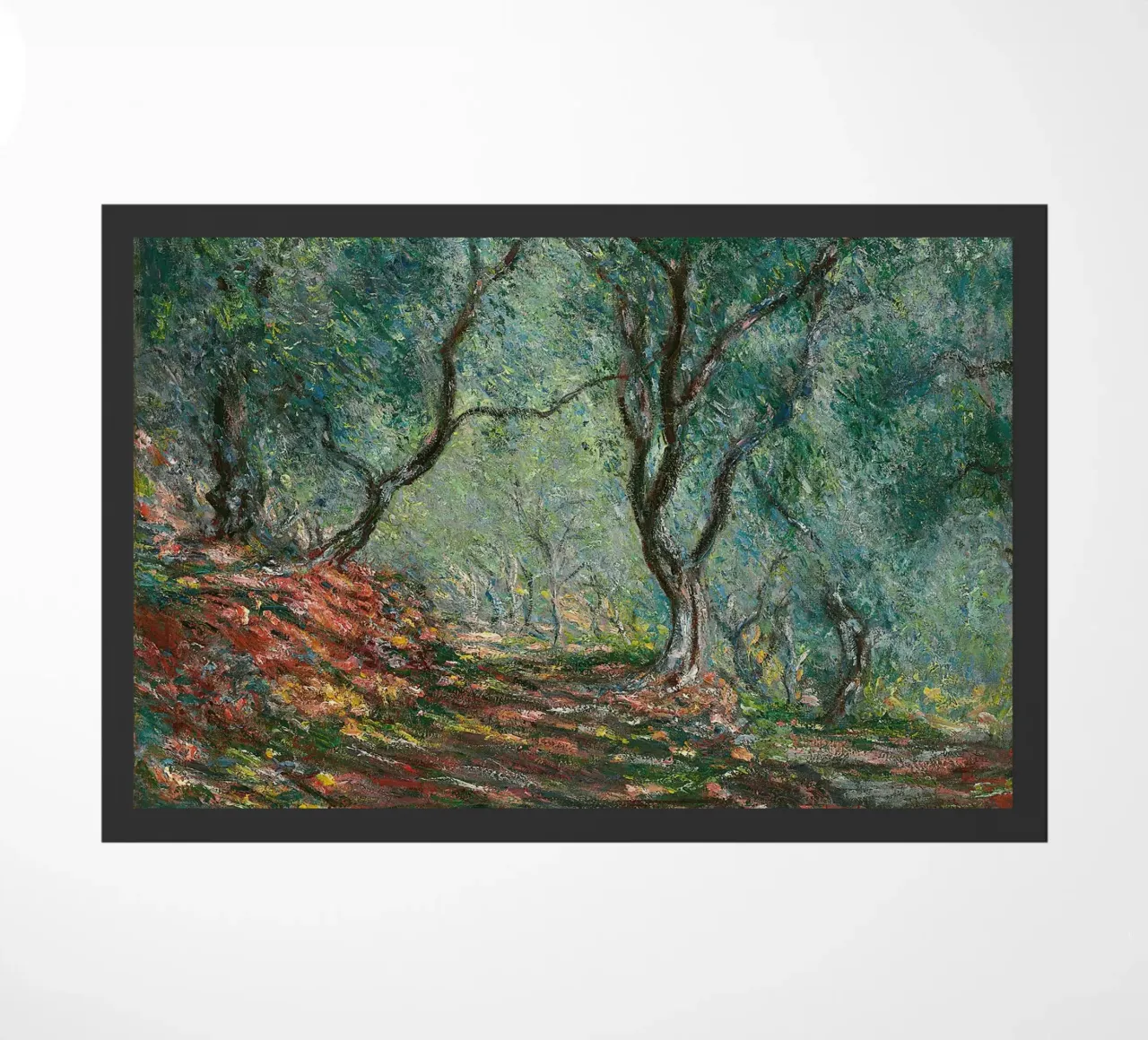 Claude Monet – Olive Grove in the Moreno Garden (1884) doormat by Wirla
