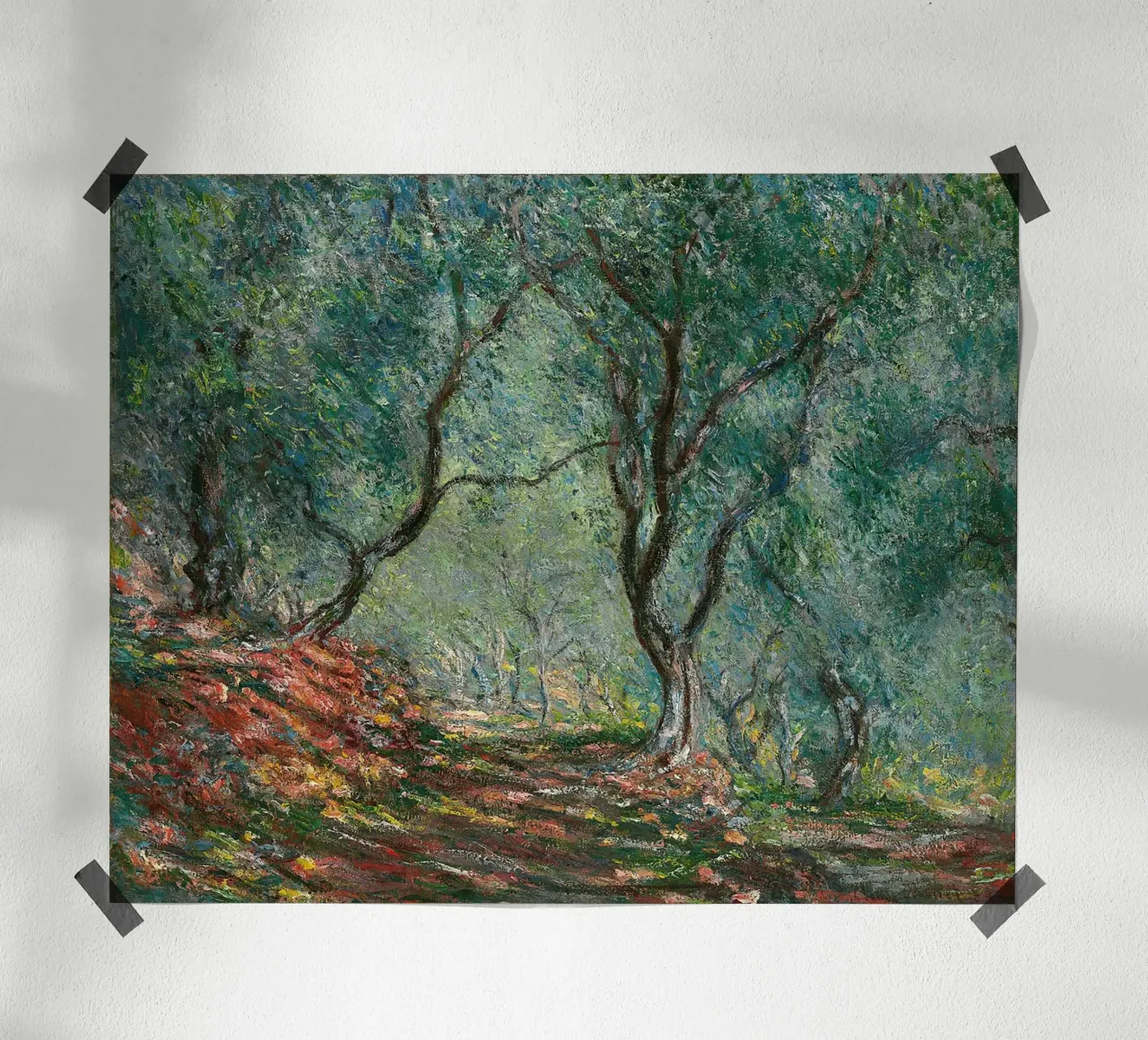 Claude Monet – Olive Grove in the Moreno Garden (1884) poster by Wirla