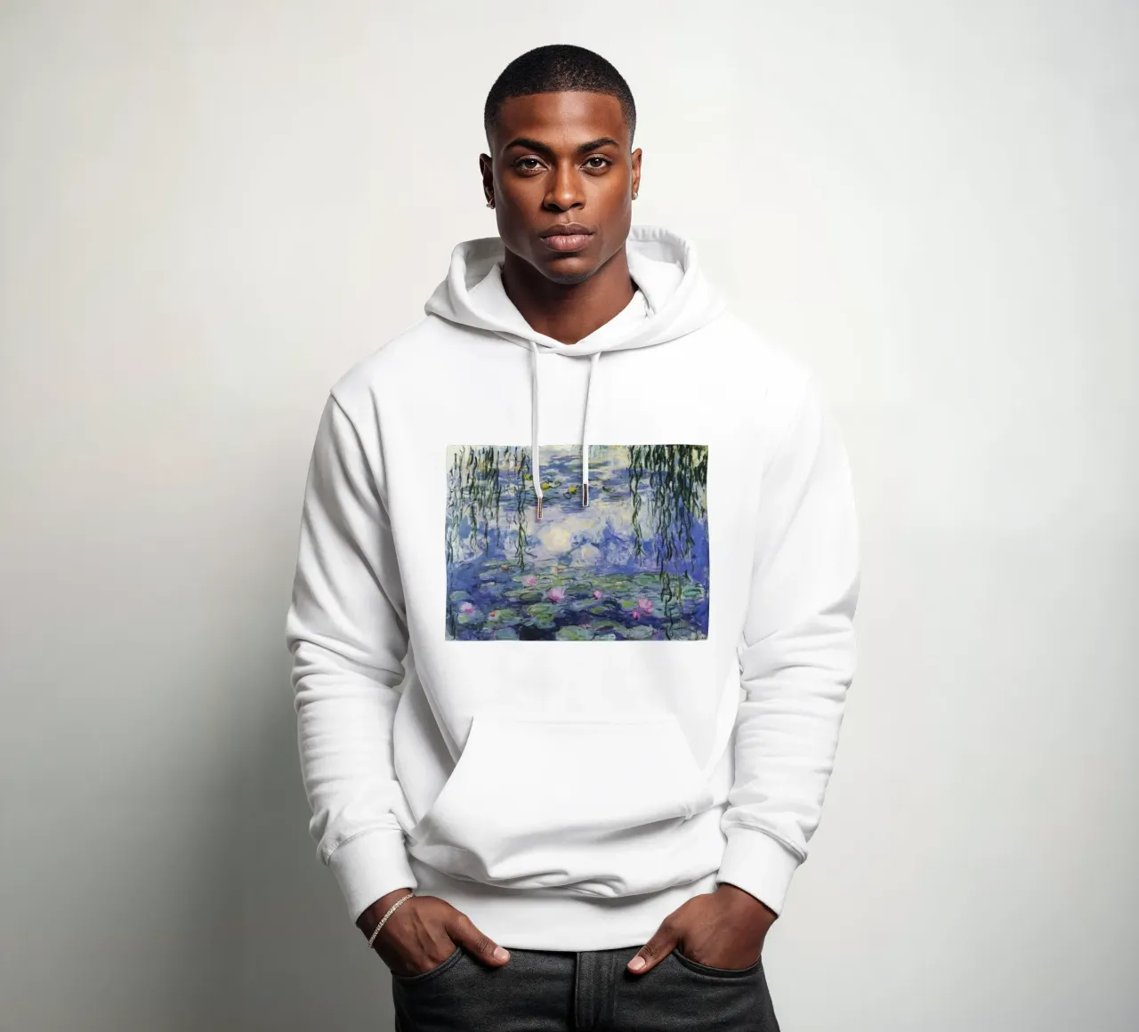 ninfee claude monet felpa con cappuccio da belong shop