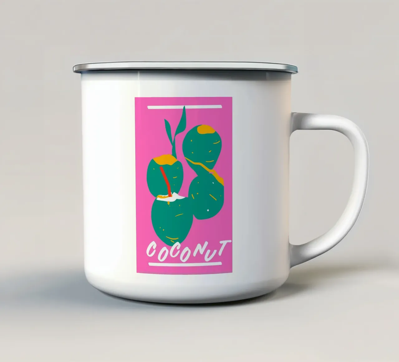 Noce di cocco tazza in smalto da Mariery Young