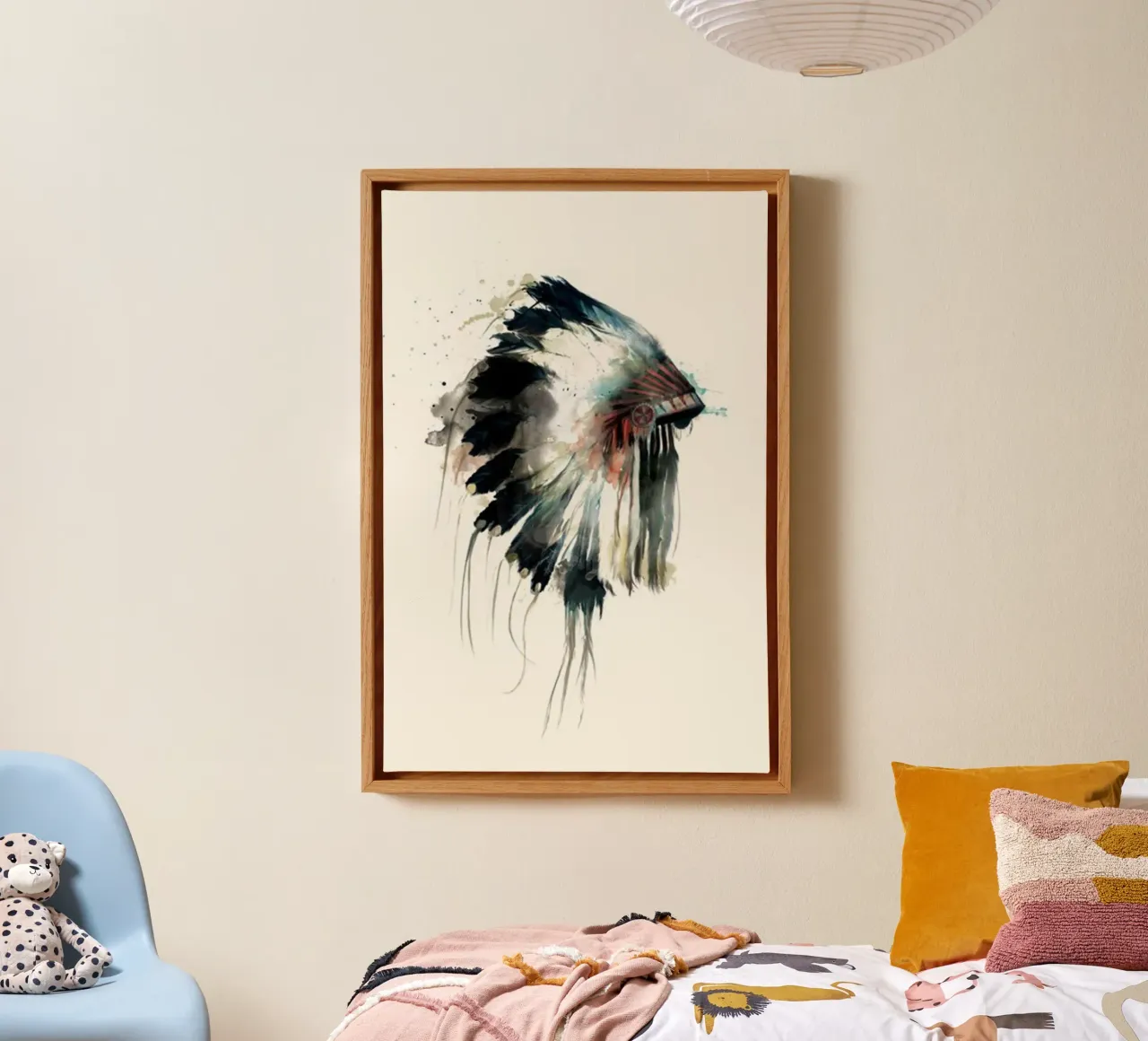 pittura in stile indigeno amy hamilton tela con Cornice a cassetta da kbm store