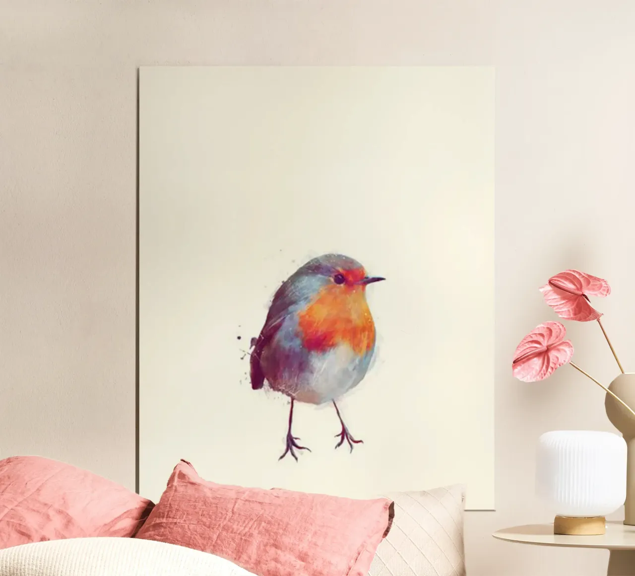 piccolo uccello amy hamilton poster con telaio in alluminio da kbm store