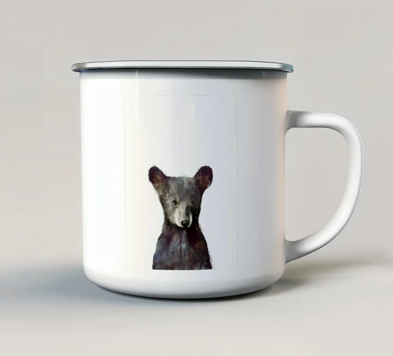 faccia da cucciolo d'orso tazza in smalto da kbm store