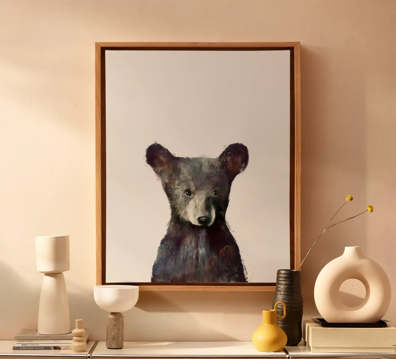 berenwelp gezicht canvas met Baklijst van kbm store