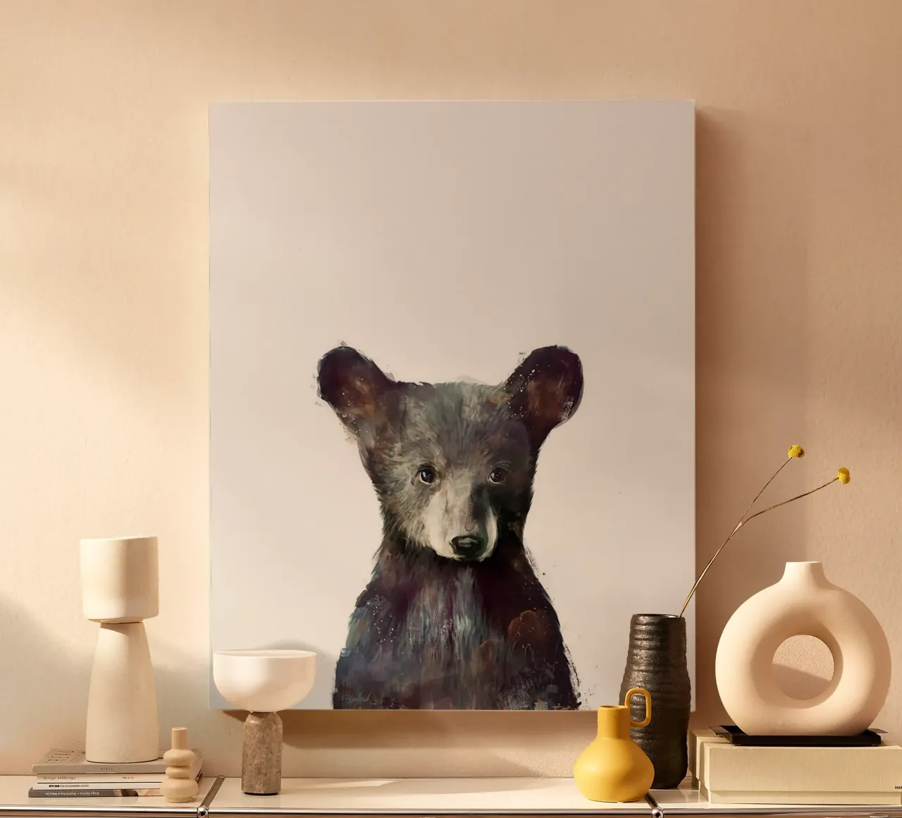 berenwelp gezicht canvas met Baklijst van kbm store
